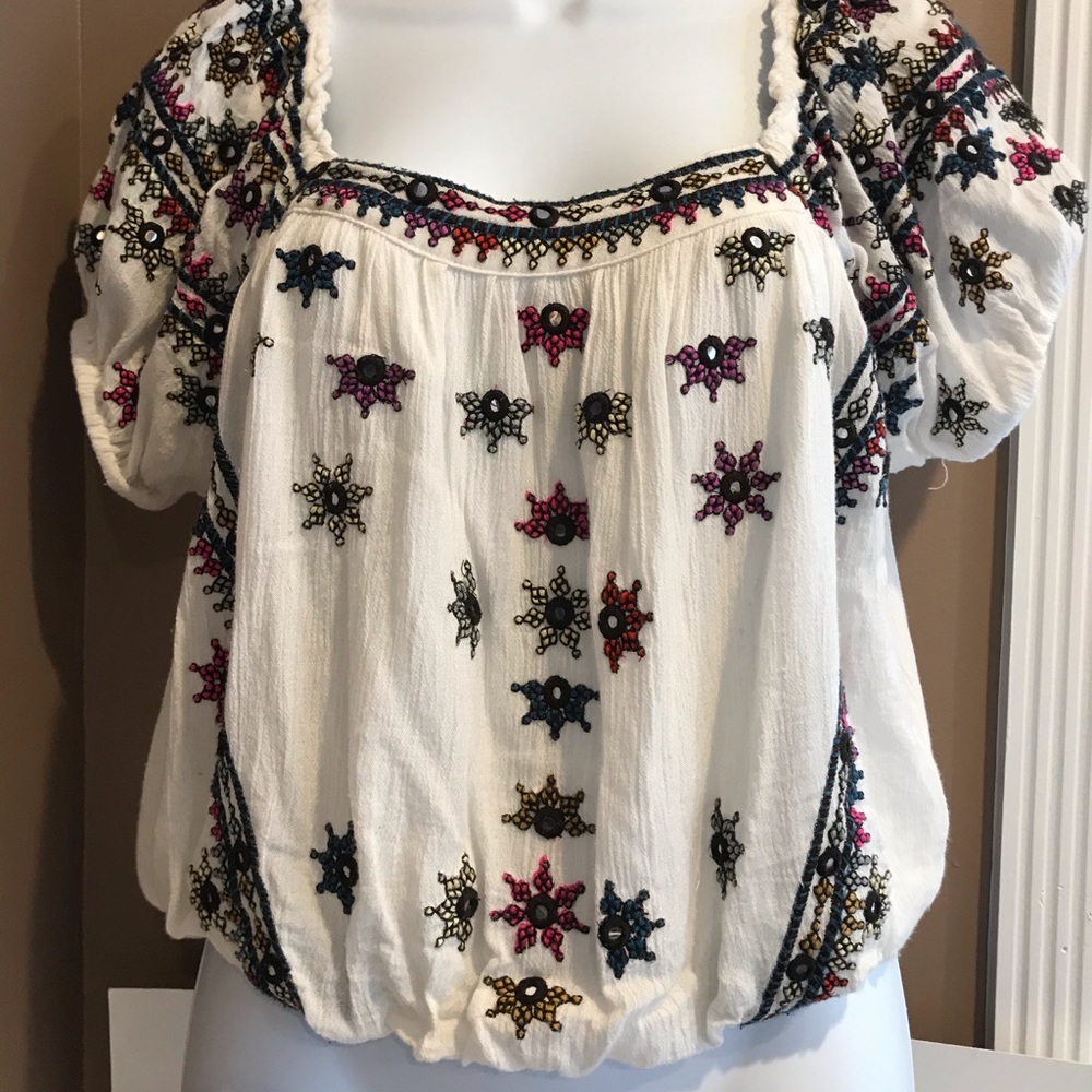 Free People off/on Shoulder short sleeve top